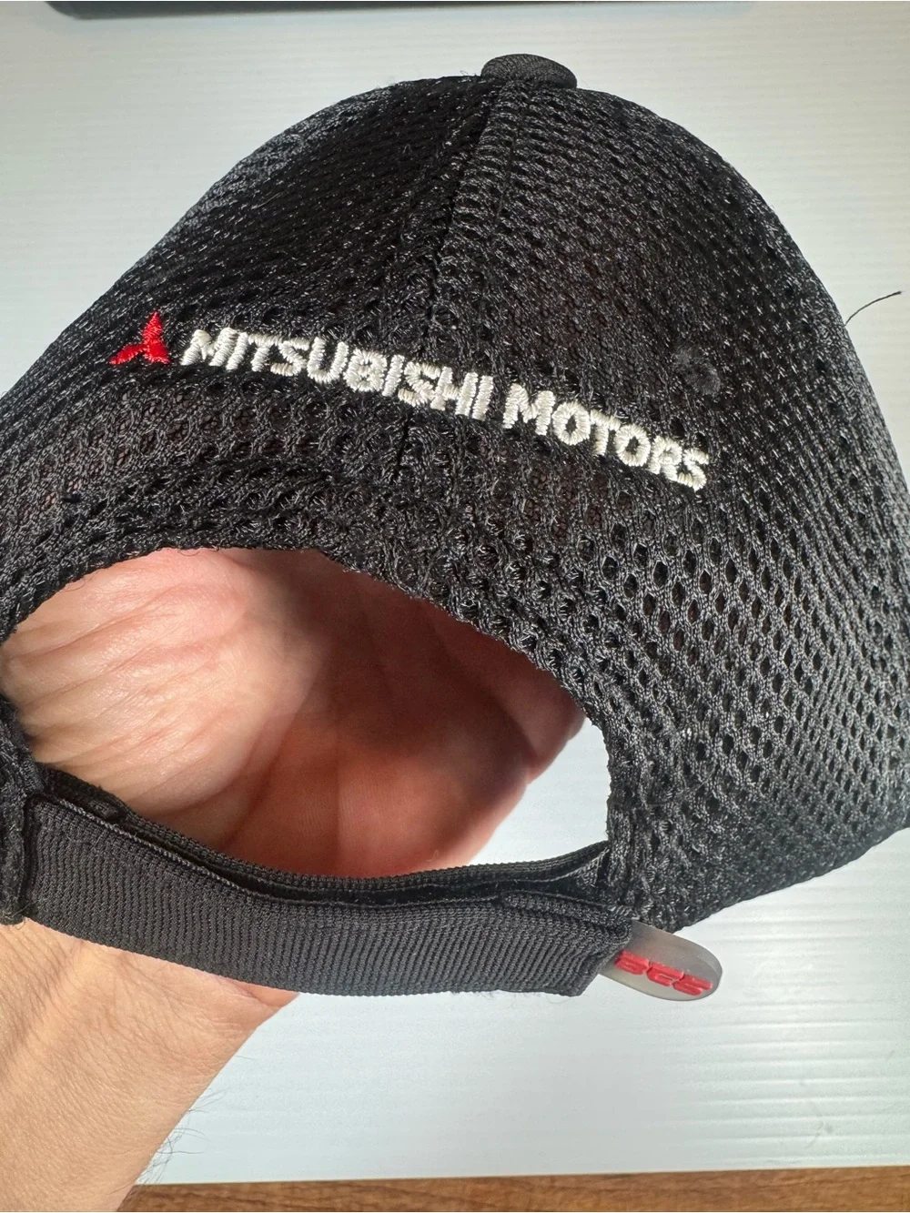 NWOT RALLIART Mitsubishi Rally performance Motorsport cap - mesh w/ Velcro strap